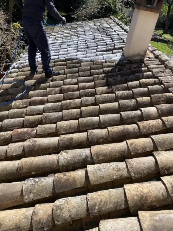 Démoussage d'une toiture à Villefranche-sur-saône